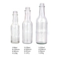 3oz 90ml 250ml clear glass shoyu soy bottle hot sauce bottles with screw lid